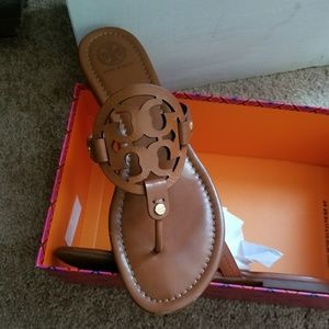 Tory Burch brown miller sandals.
